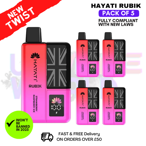Hayati Rubik 7000 Puff Strawberry Raspberry ICE