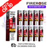 Strawberry raspberry cherry ice Firerose 600 Puff Vape Kits Box of 10 - ukvapeworld