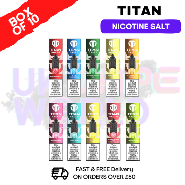 Shop Titan 10ml Nic Salt BOX OF 10 - Lowest Price - UK Vape World