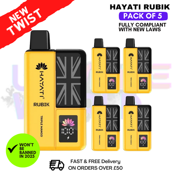 Hayati Rubik 7000 Puff Triple Mango