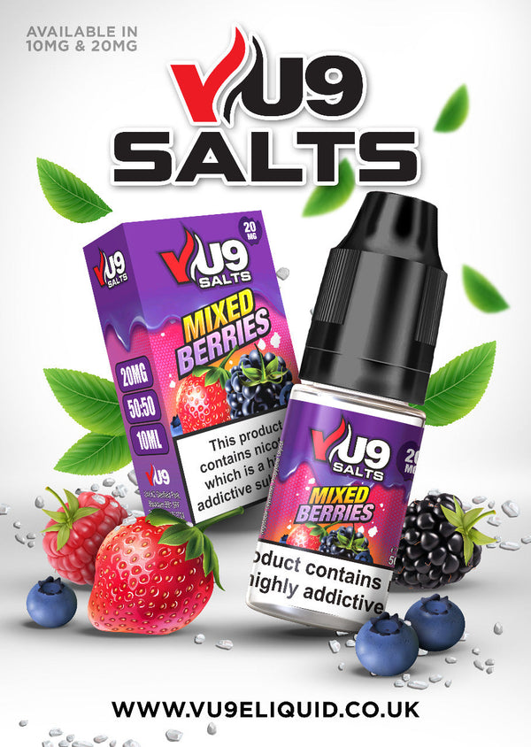 Vu9 Pod Salts 10ml 20mg Pack of 3 UK VAPE WORLD