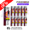 Vim-Tru Firerose 600 Puff Vape Kits Box of 10 - ukvapeworld