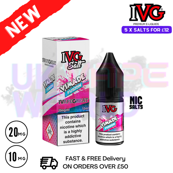 Vimade IVG NicSalt 10ML E-liquidThe tantalizing flavors of raspberry, orange, and passionfruit create a delectable gustatory experience - UK Vape World