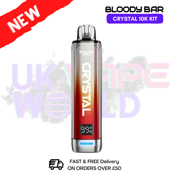 Shop Bloody Bar Crystal Watermelon Ice 10K Puff Pod Kit - UK Vape World