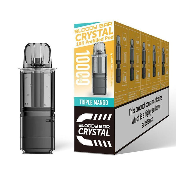 Bloody Bar Crystal 10k Replacement Pods Pack of 5 Triple Mango