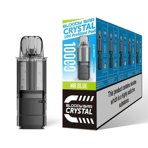 Bloody Bar Crystal 10k Replacement Pods Pack of 5 Mr Blue