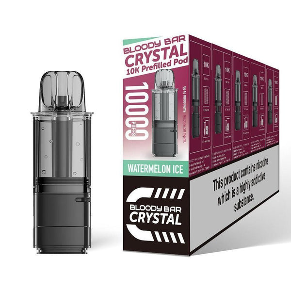 Bloody Bar Crystal 10k Replacement Pods Pack of 5 Watermelon Ice