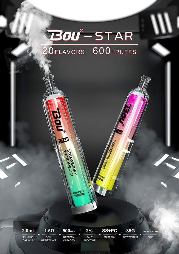 buy Bou Star 600 Disposable Vape Puff Bar at Wolfvapes.co.uk