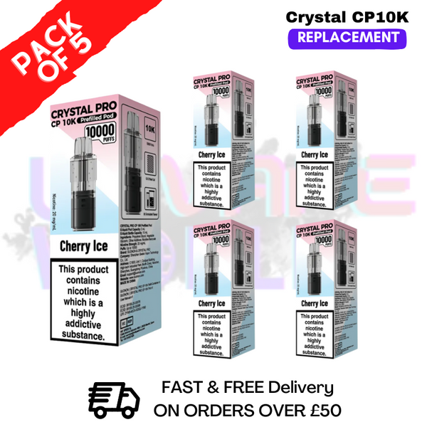 Cherry Ice CP Pro 10K Replacement Pods Box Of 5 - ukvapeworld