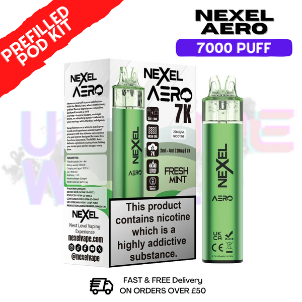 Nexel 7K Aero 7000 Puff Prefilled Pod Kit