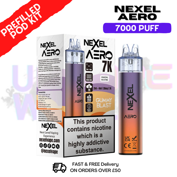 Gummy Blast Nexel 7000 Puff Pod Kit