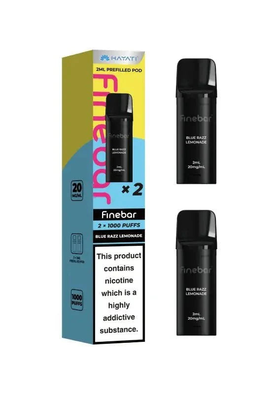 Hayati Finebar 1000 Replacement Pods Box of 5 Blue Razz Lemonade