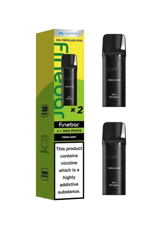 Hayati Finebar 1000 Replacement Pods Box of 5 Fresh Mint