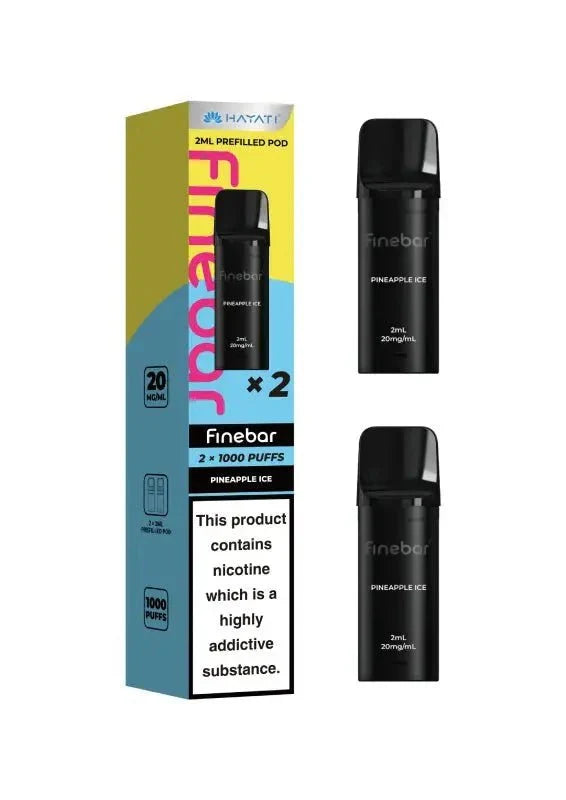 Hayati Finebar 1000 Replacement Pods Box of 5 Pineapple Ice