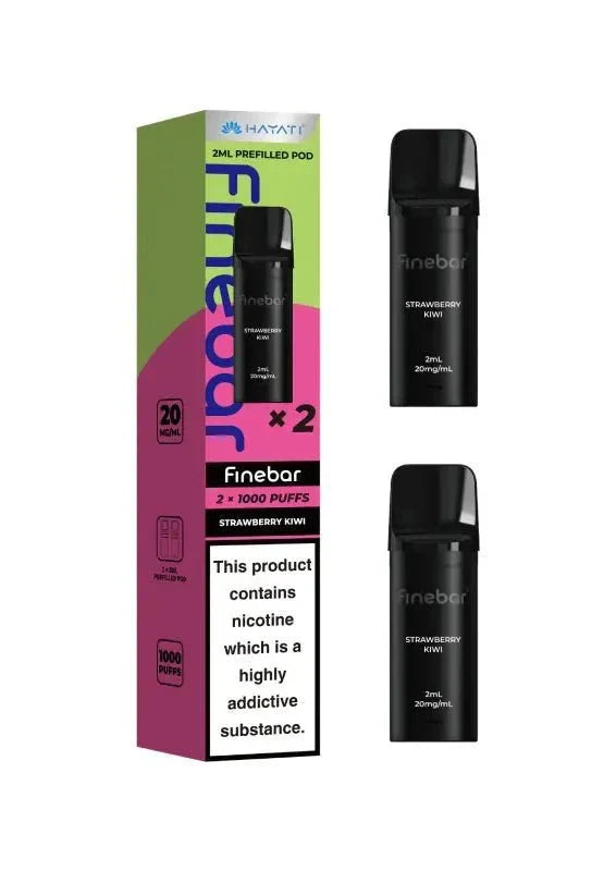Hayati Finebar 1000 Replacement Pods Box of 5 Strawberry Kiwi