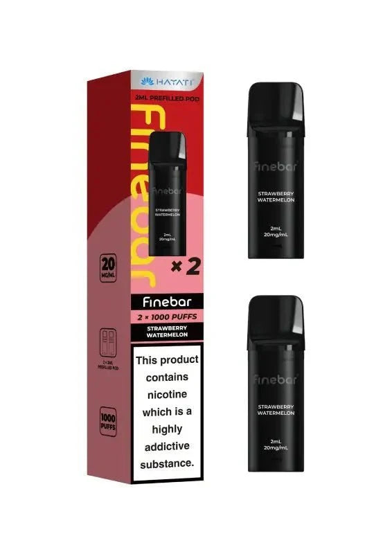 Hayati Finebar 1000 Replacement Pods Box of 5 Strawberry Watermelon