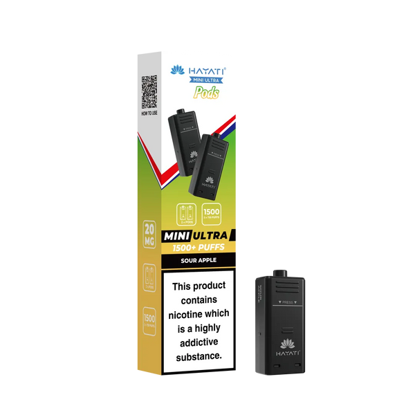 Hayati Mini Ultra 1500 Replacement Pods - Pack Of 5