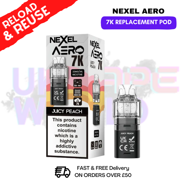 Juicy PeachNexel Aero 7K Replacement Pods - ukvapeworld