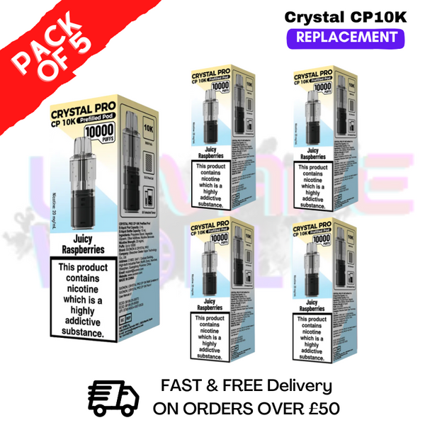 Juicy Raspberries CP Pro 10K Replacement Pods Box Of 5 - ukvapeworld