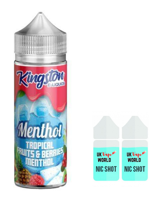 Kingston Menthol Tropical Fruits & Berries 100ml Shortfill With 2 Nicotine Shots | UK Vape World