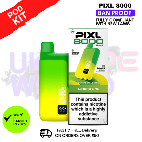 Lemon Lime Pixl 8K 8000 Puff Pod Kit
