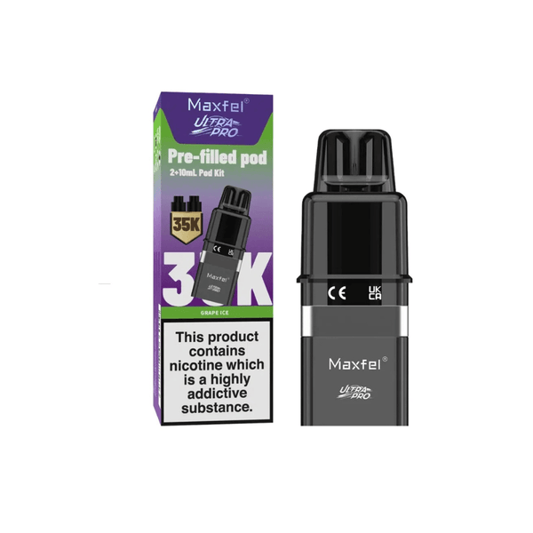 Maxfel Ultra Pro 35K Refill Pods - Eliquid Base - Grape Ice