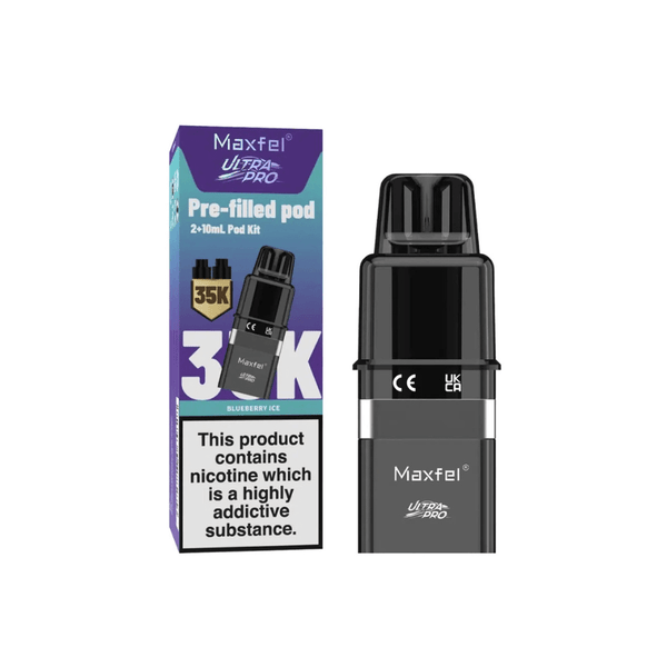 Maxfel Ultra Pro 35K Refill Pods - Eliquid Base - Blueberry Ice