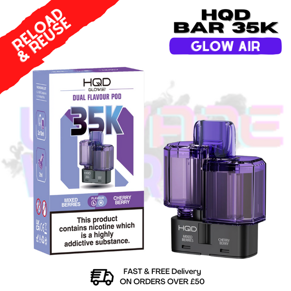 Mixed BerriesHQD 35K Glow Air Replacement Pods - ukvapeworld