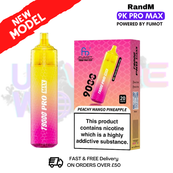 Peach Mango Pineapple RandM T9000 Pro Max Pod Kit - ukvapeworld