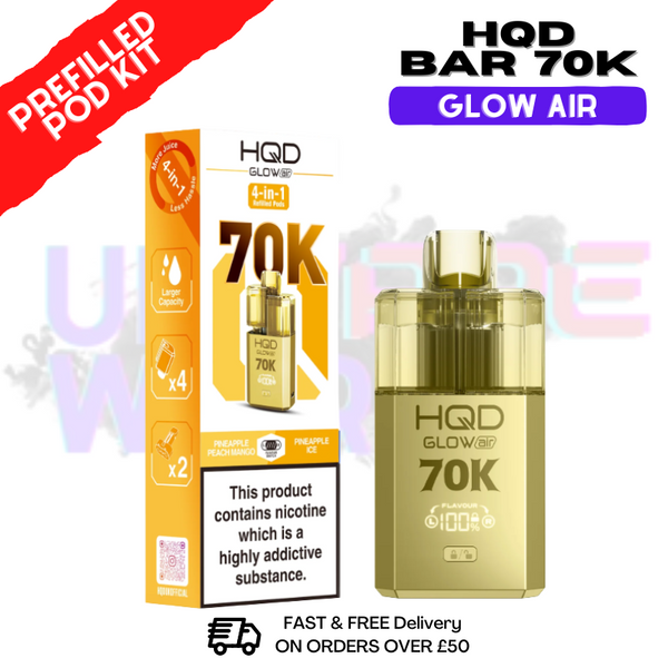 HQD 70K Glow Air 70000 Puff Bar Twist Pod Kit