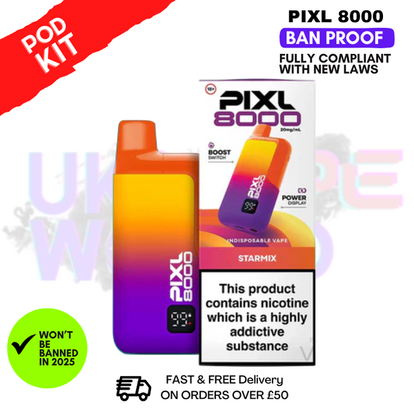 Pixl 8000 Puff Vape Pod Kit | ANY 2 FOR £14