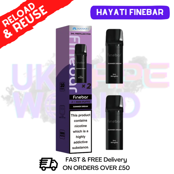 Hayati Finebar Prefilled Replacement Pods [Pack Of 2]