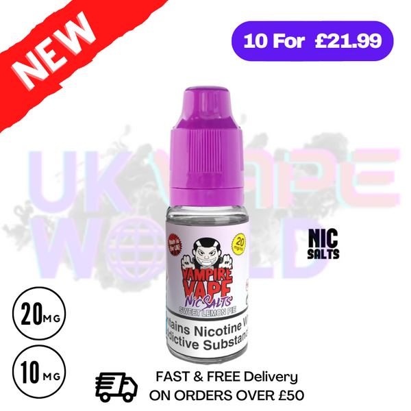 Shop Vampire Vape Sweet Lemon 10ml Nic Salt - UK Vape World 