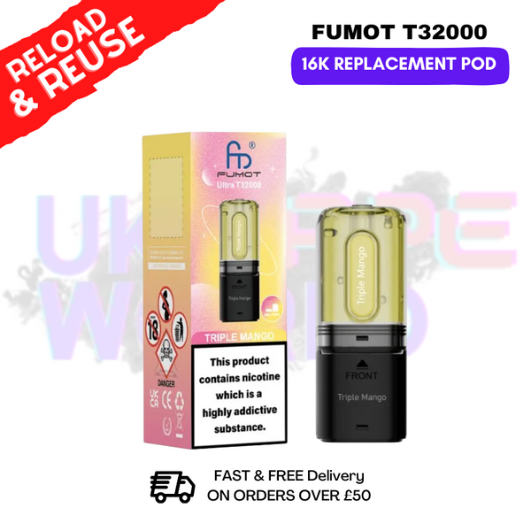 Fumot T32K RandM T32000 REPLACEMENT PODS